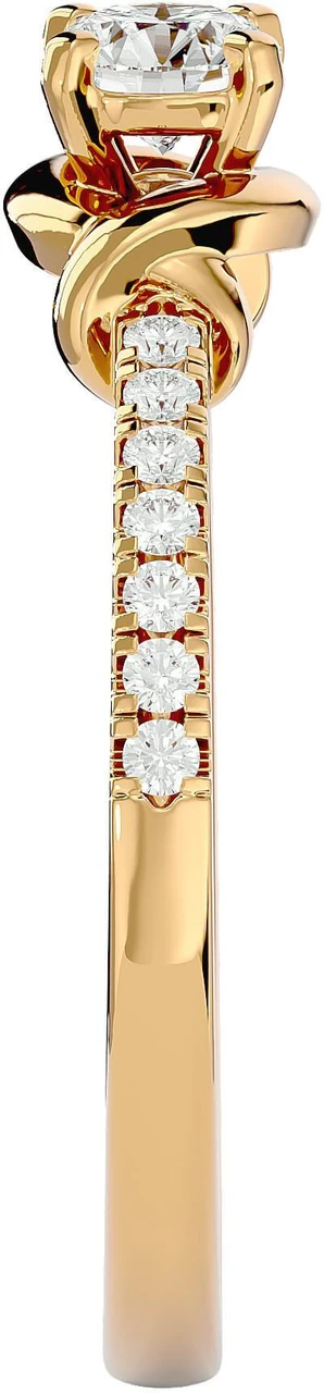 Shimmering Solitaire Sterling Silver 925 Yellow Gold Rhodium Plated Cubic Zirconia Silver ring - Image 3