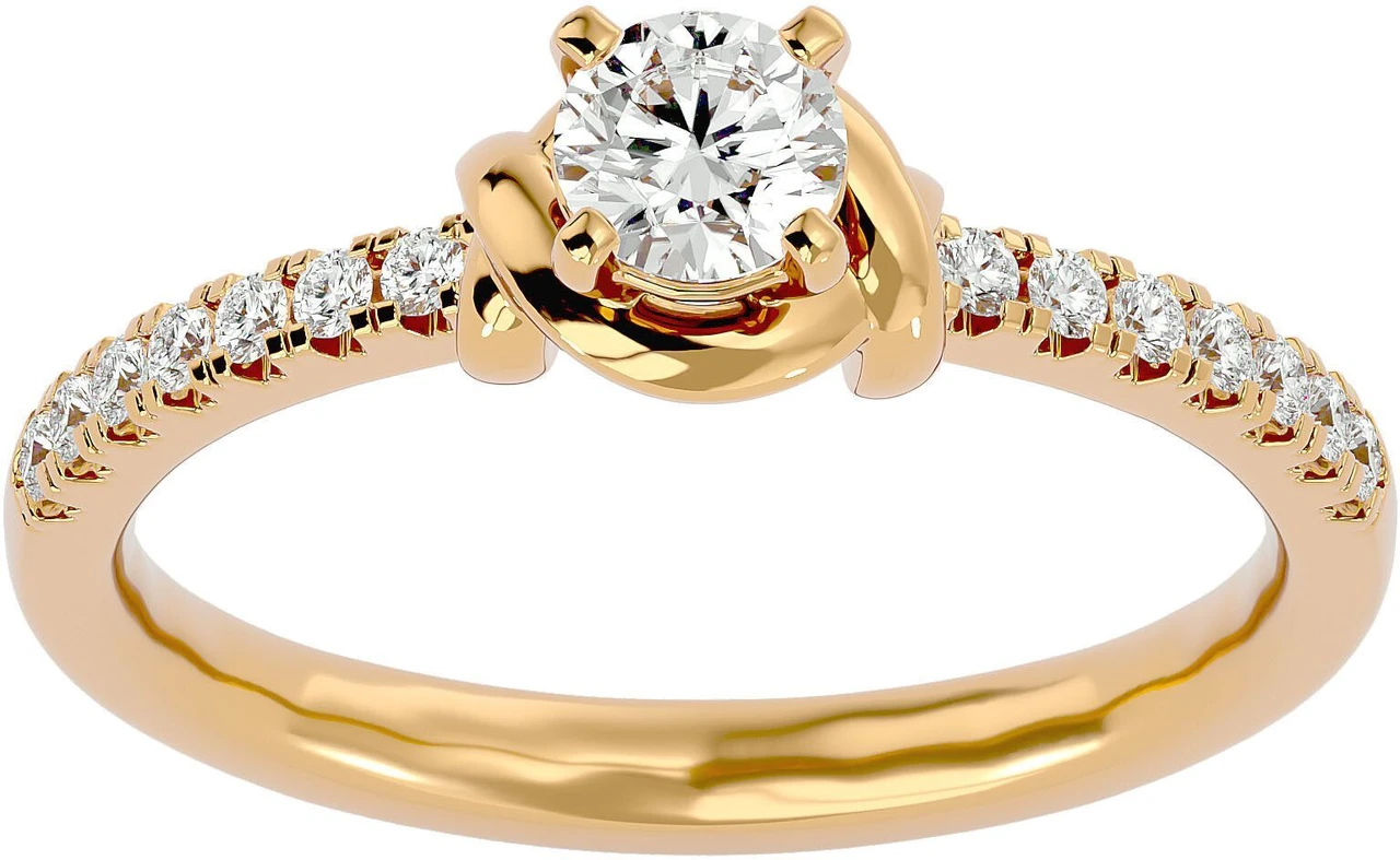 Shimmering Solitaire Sterling Silver 925 Yellow Gold Rhodium Plated Cubic Zirconia Silver ring - Image 2