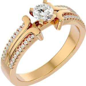 Vibrant Sterling Silver 925 Yellow Gold Rhodium Plated Cubic Zirconia Silver ring