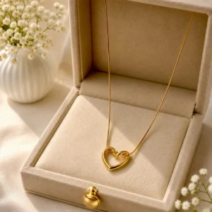 SHREEVA Golden Heart Knot pendant Gold-plated Alloy Pendant